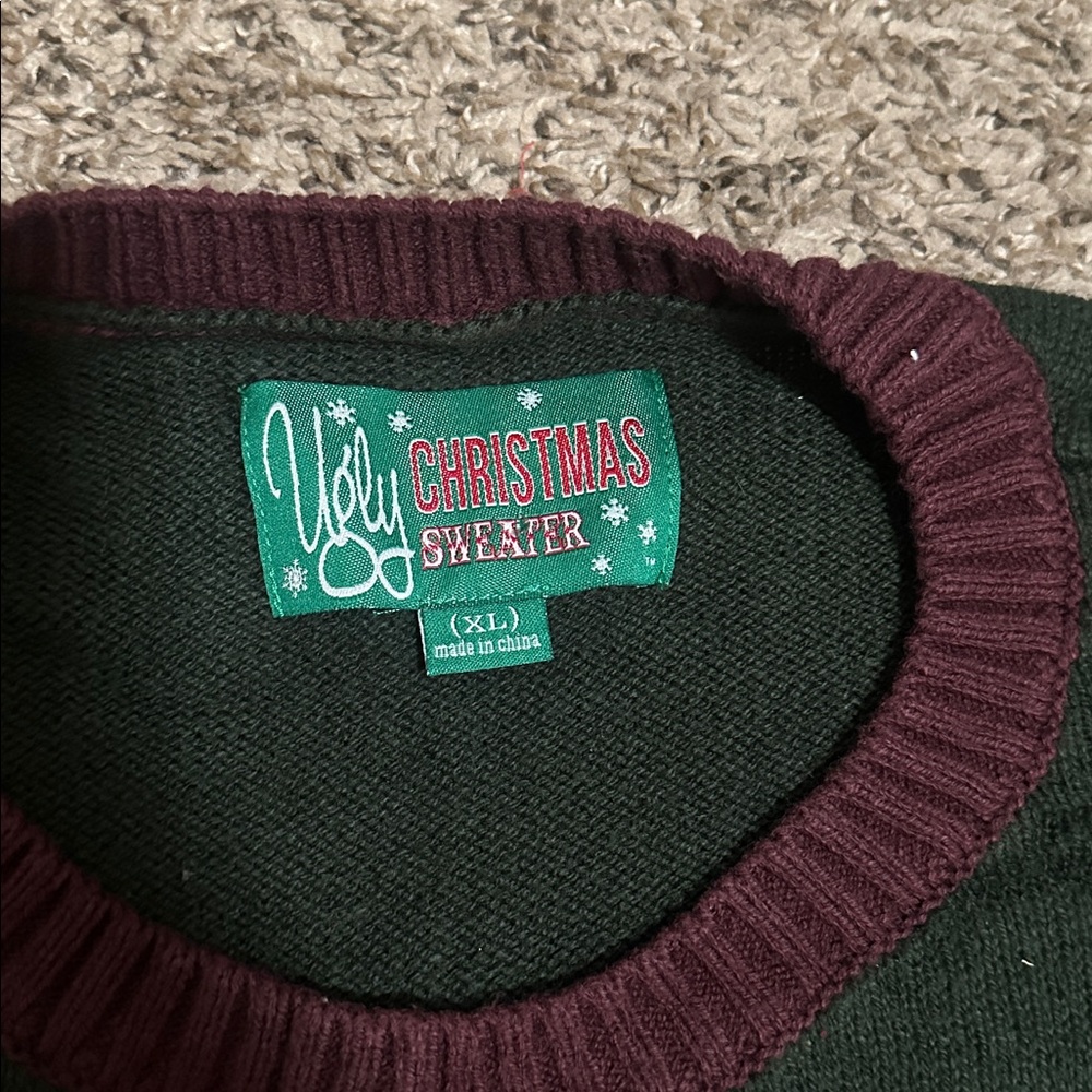 Ugly Christmas Sweater Big Dog “Saving the Party” Sweater - Picture 3 of 5